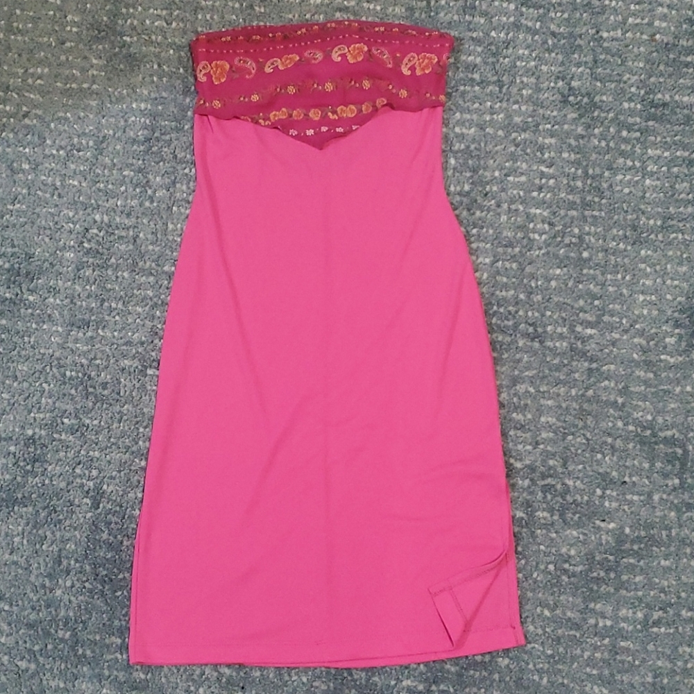 Small Pink Bodycon Tubetop Dress